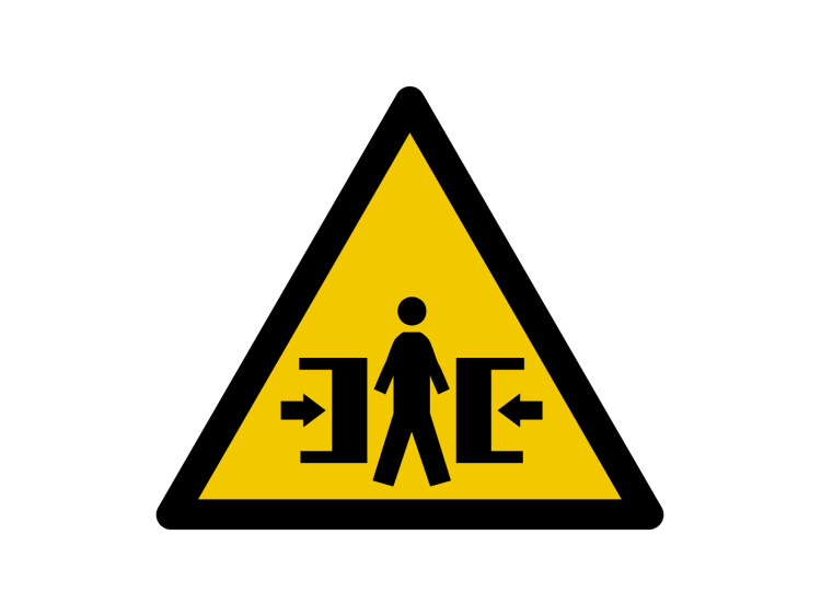 Panneau d'avertissement - Signalétique W223 - Attention Risque d'écrasement