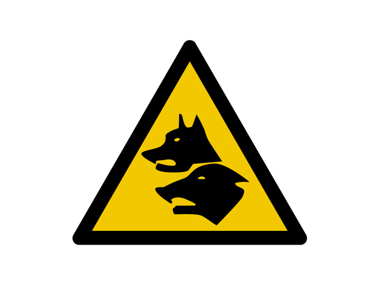 Panneau d'avertissement - Signalétique W234 - Attention Chiens de garde