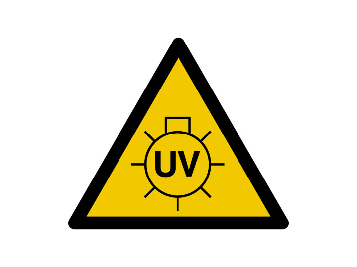 Panneau davertissement  Signalétique W240  Attention lampe UV