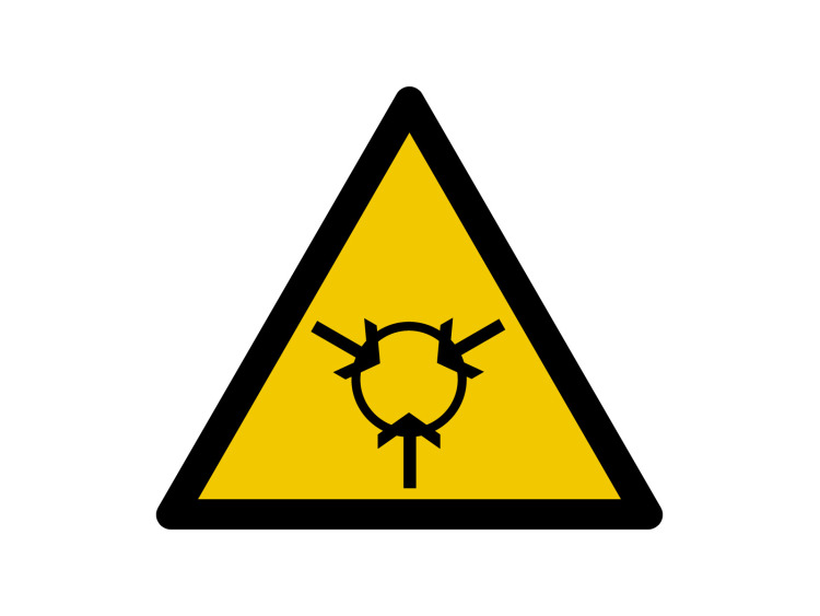 Panneau d'avertissement - Signalétique W242 - Attention Dispositif Sensible Electrostatique