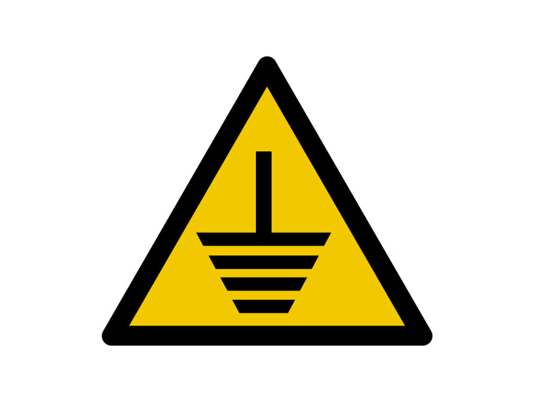 Panneau d'avertissement - Signalétique W243 - Mise à la terre