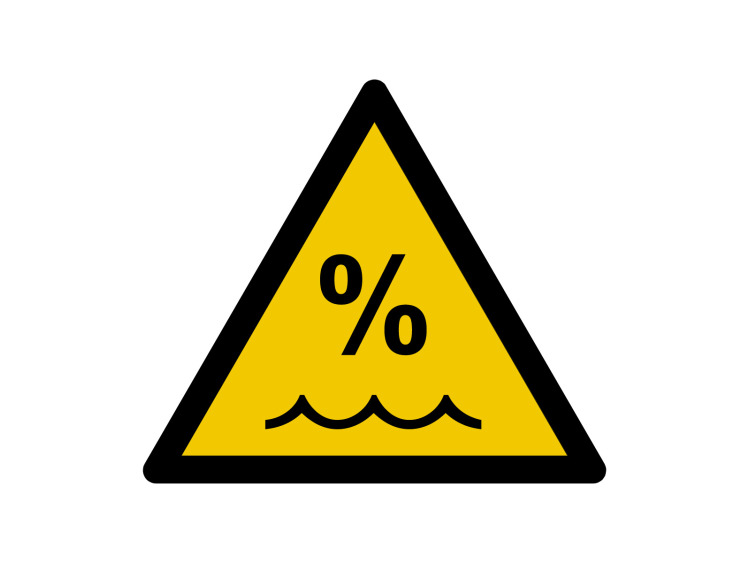 Panneau d'avertissement - Signalétique W246 - Attention Vérifier le niveau de l'eau