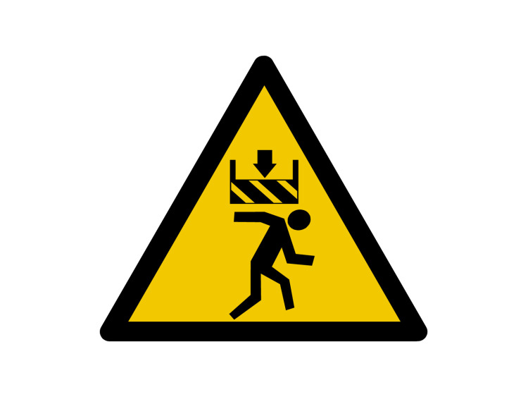 Panneau d'avertissement - Signalétique W250 - Attention risque d'écrasement