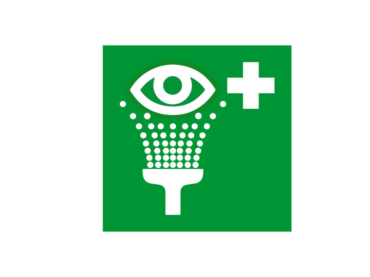Panneau dévacuation et de sécurité  Signalétique E011  Equipement de rinçage des yeux
