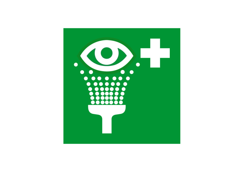 Panneau d'évacuation et de sécurité - Signalétique E011 - Equipement de rinçage des yeux