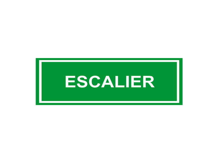 Panneau dévacuation et de sécurité  Signalétique E209  Escalier