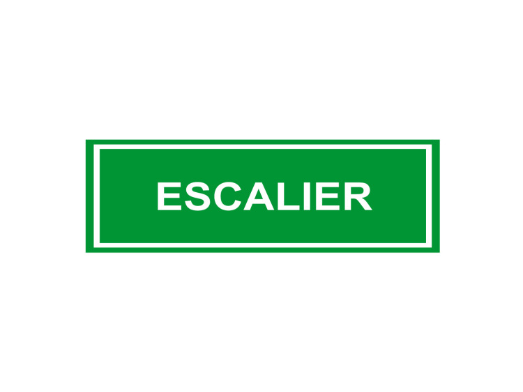 Panneau d'évacuation et de sécurité - Signalétique E209 - Escalier