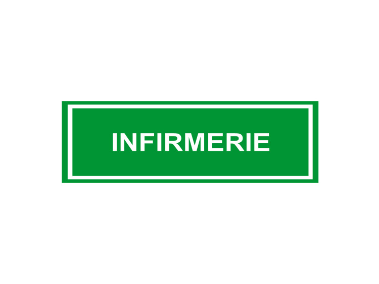 Panneau d'évacuation et de sécurité - Signalétique E214 - Infirmerie