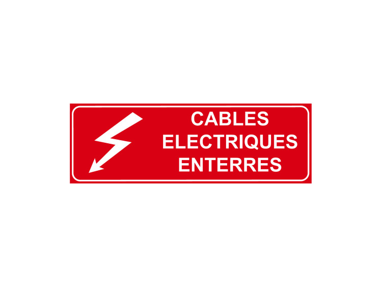 Panneau d'Interdiction - Signalétique P302 - Câbles électriques enterrés