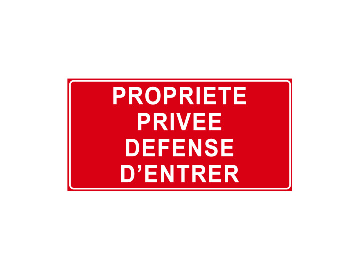 AUA SIGNALETIQUE - Panneau Stationnement Interdit Propriété Privée sous Peine de Fourrière 3 - 330 mm, Vinyl Adhésif