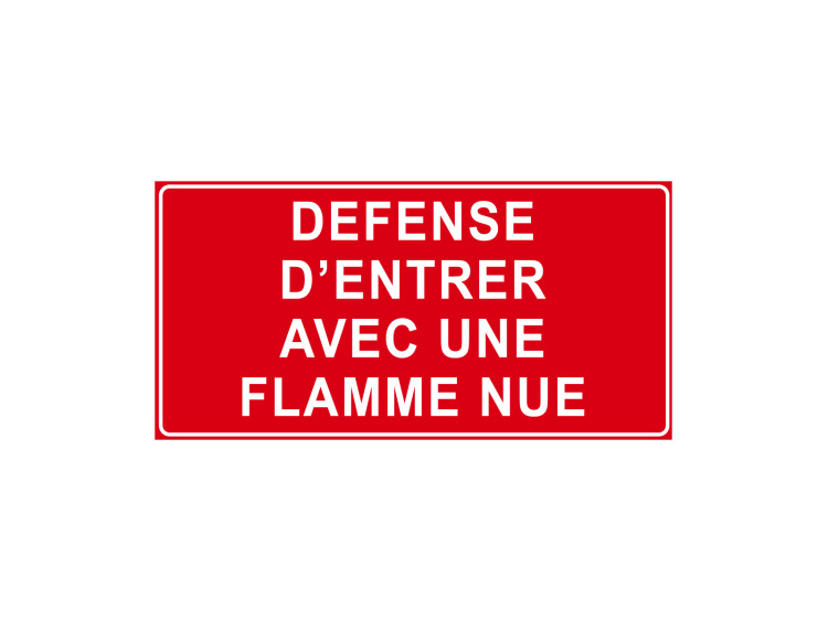 Panneau d'Interdiction - Signalétique P915 - Défense d'entrée avec une flamme nue