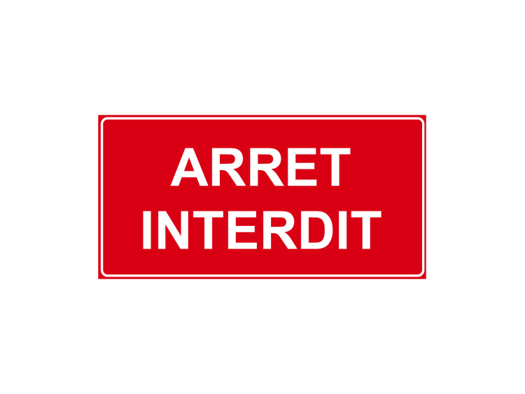 Panneau d'Interdiction - Signalétique P936 - Arrêt Interdit