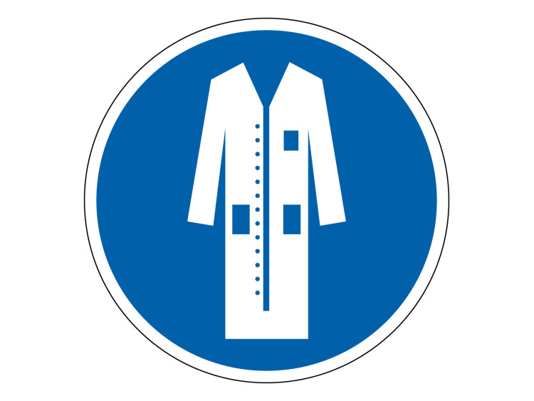 Panneau d'obligation - Signalétique M162 - Blouse coton obligatoire