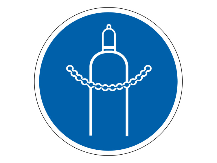 Panneau d'obligation - Signalétique M164 - Chaînes obligatoires pour bouteille de gaz