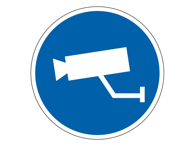 Panneau d'obligation - Signalétique M173 - Surveillance vidéo