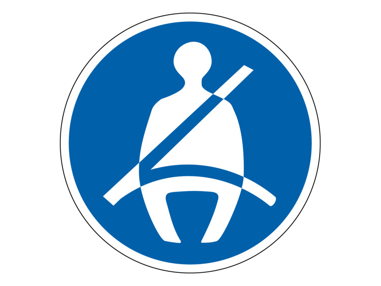 Panneau d'obligation - Signalétique M238 - Ceinture de sécurité obligatoire