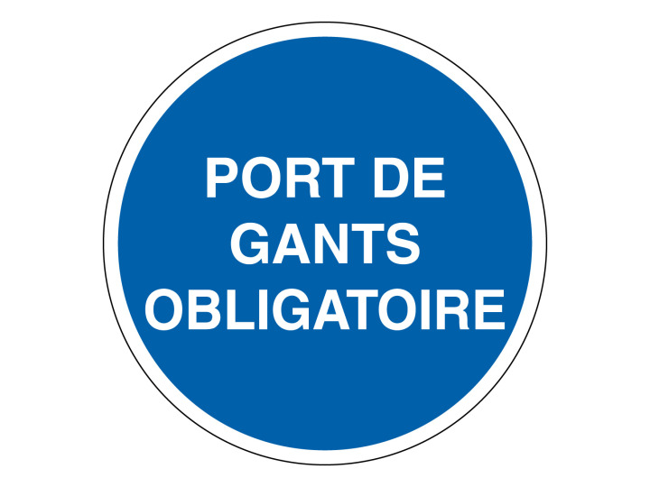 Panneau dobligation  Signalétique M302  Port de gants obligatoire