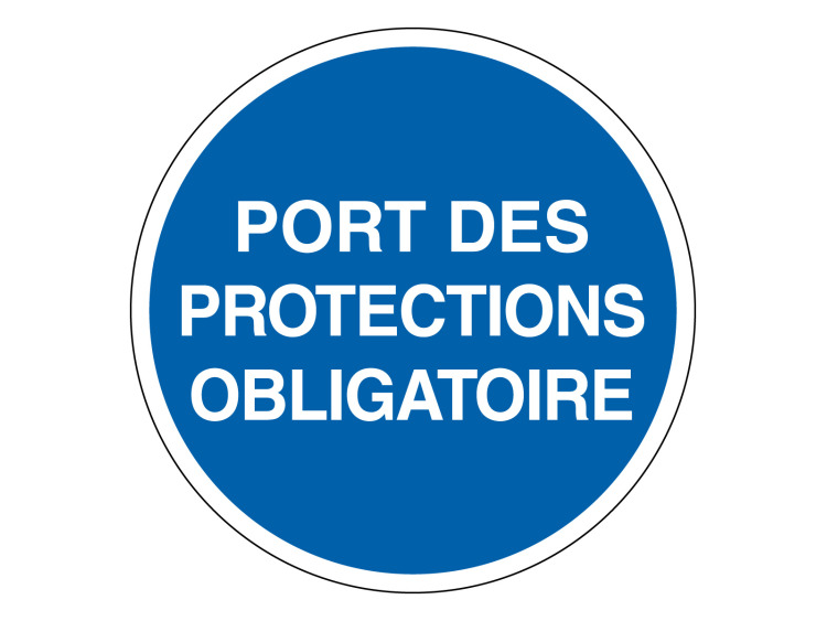 Panneau d'obligation - Signalétique M303 - Port des protections obligatoires