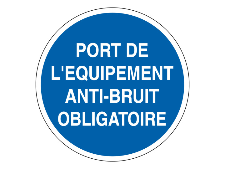Panneau dobligation  Signalétique M310  Port de léquipement antibruit obligatoire