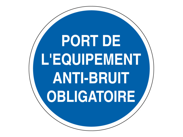 Panneau d'obligation - Signalétique M310 - Port de l'équipement anti-bruit obligatoire