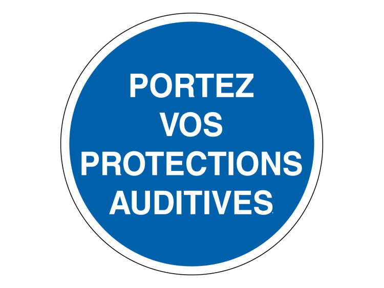 Panneau d'obligation - Signalétique M311 - Portez vos protections auditives