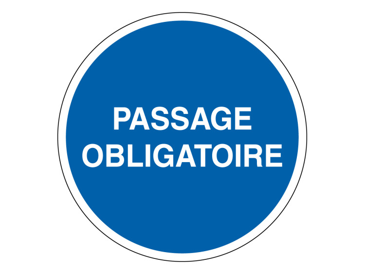 Panneau d'obligation - Signalétique M315 - Passage obligatoire
