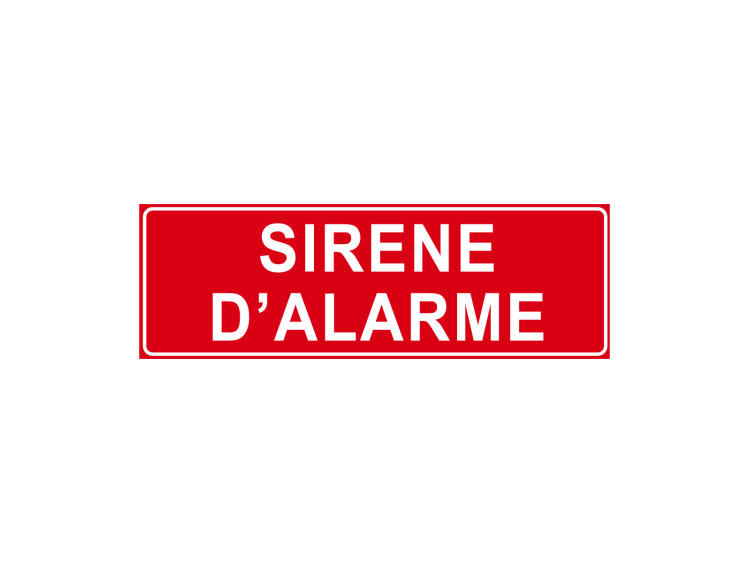 Panneau Incendie - Signalétique F112 - Sirène d'alarme