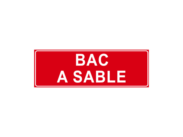 Panneau Incendie  Signalétique F119  Bac à Sable