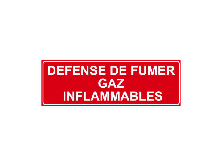 Panneau Incendie  Signalétique F152  Défense de fumer gaz inflammables