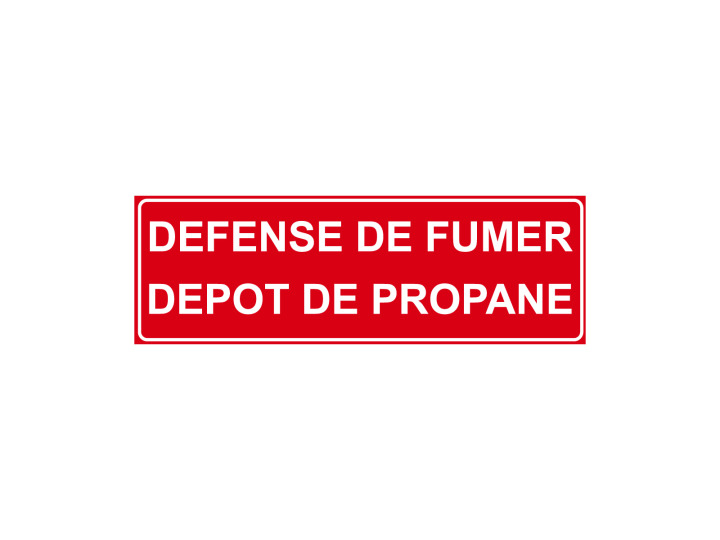 Panneau Incendie  Signalétique F153  Défense de fumer dépôt de propane