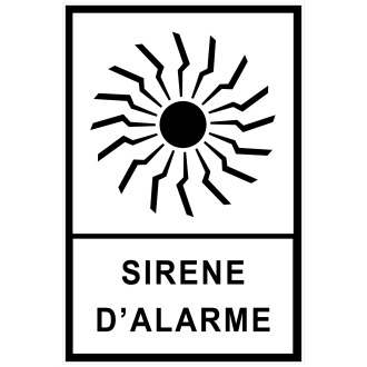 Panneau Incendie  Signalétique F403  Sirène dalarme
