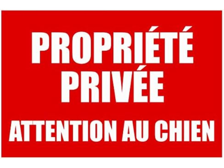 Panneau "Propriété Privée - Attention au chien" - Panneau PVC