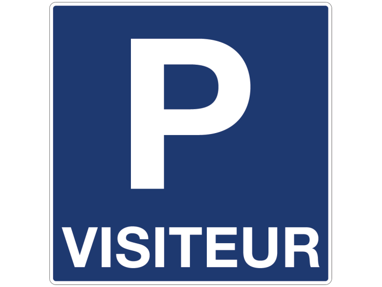 Panneau PVC Parking Visiteur 30 x 30 cm