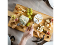 Plateau À Fromage Personnalisée - Planche à découper en bambou, couteau à fromage en inox (BRIE)