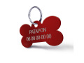 Médaille Personnalisée Pour Chien ou Chat - Médaille d'identification Alu Anodisé 40mm (Grand Os)