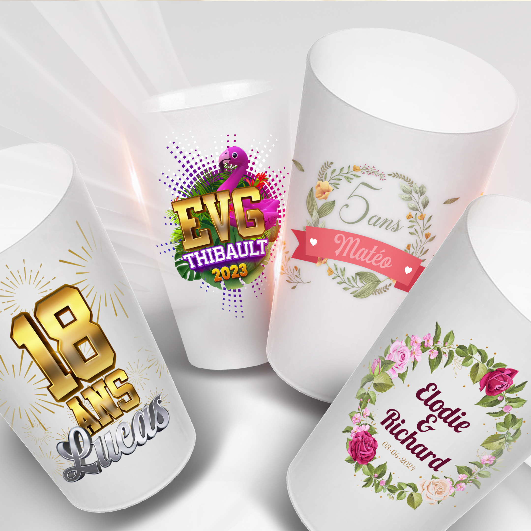 gobelets personnalisés mariage